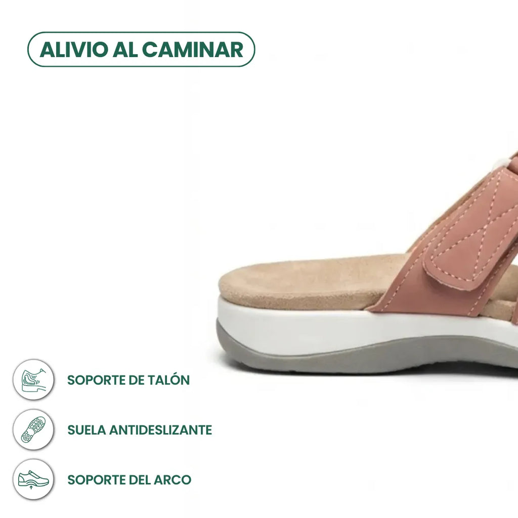 Silvia Sandalias Ortopédicas Mujer - Cómodas con Soporte y Velcro