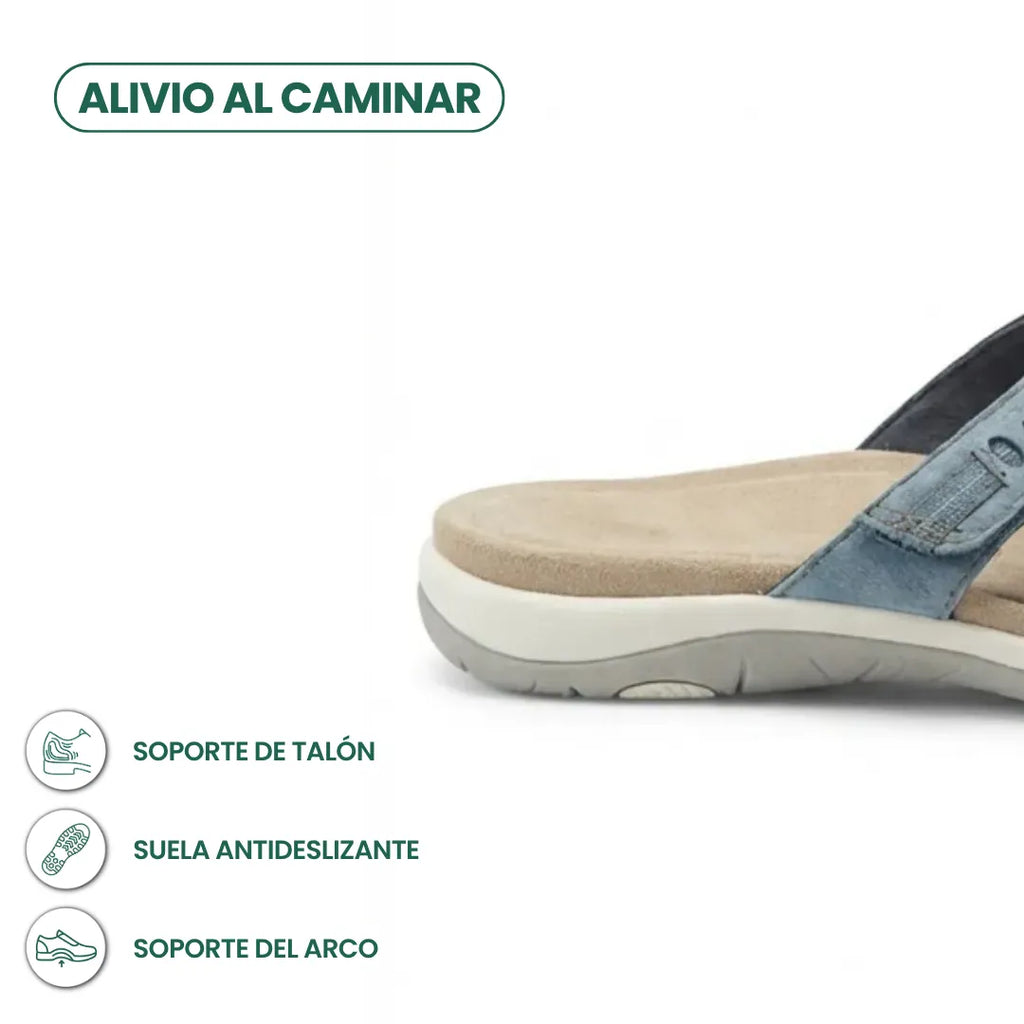 Silvia Sandalias Ortopédicas Mujer - Cómodas con Soporte y Velcro