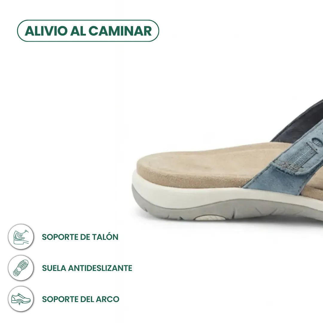 Silvia Sandalias Ortopédicas Mujer - Cómodas con Soporte y Velcro