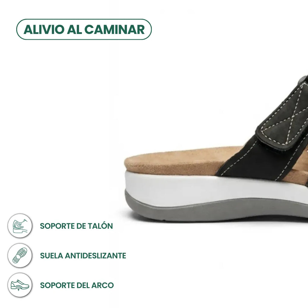 Silvia Sandalias Ortopédicas Mujer - Cómodas con Soporte y Velcro