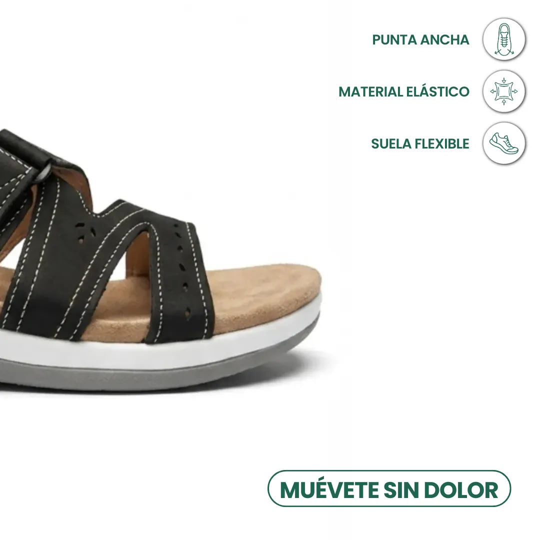 Silvia Sandalias Ortopédicas Mujer - Cómodas con Soporte y Velcro
